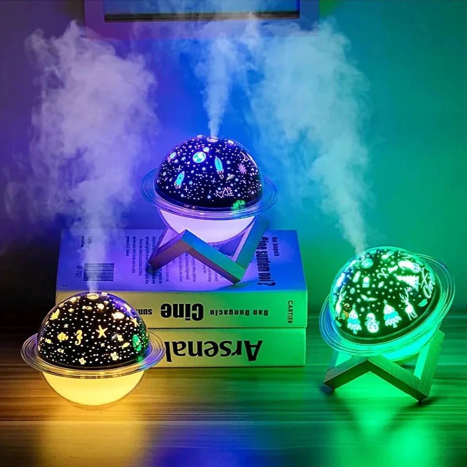 Lámpara Proyectora de Galaxia y Humidificador